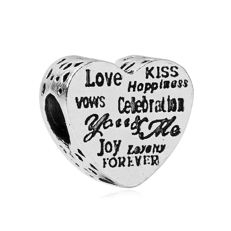 Новые бусины «Любовь, папа, бабушка, мама, сестра, лучшие друзья», подходят для браслета и браслета «сделай сам», для женщин, изготовление ювелирных изделий, Прямая поставка