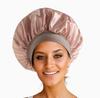 Шапочка для душа с широкими полями из эластичного атласа для ухода за волосами — для сна, посещения салона и душа для женщин