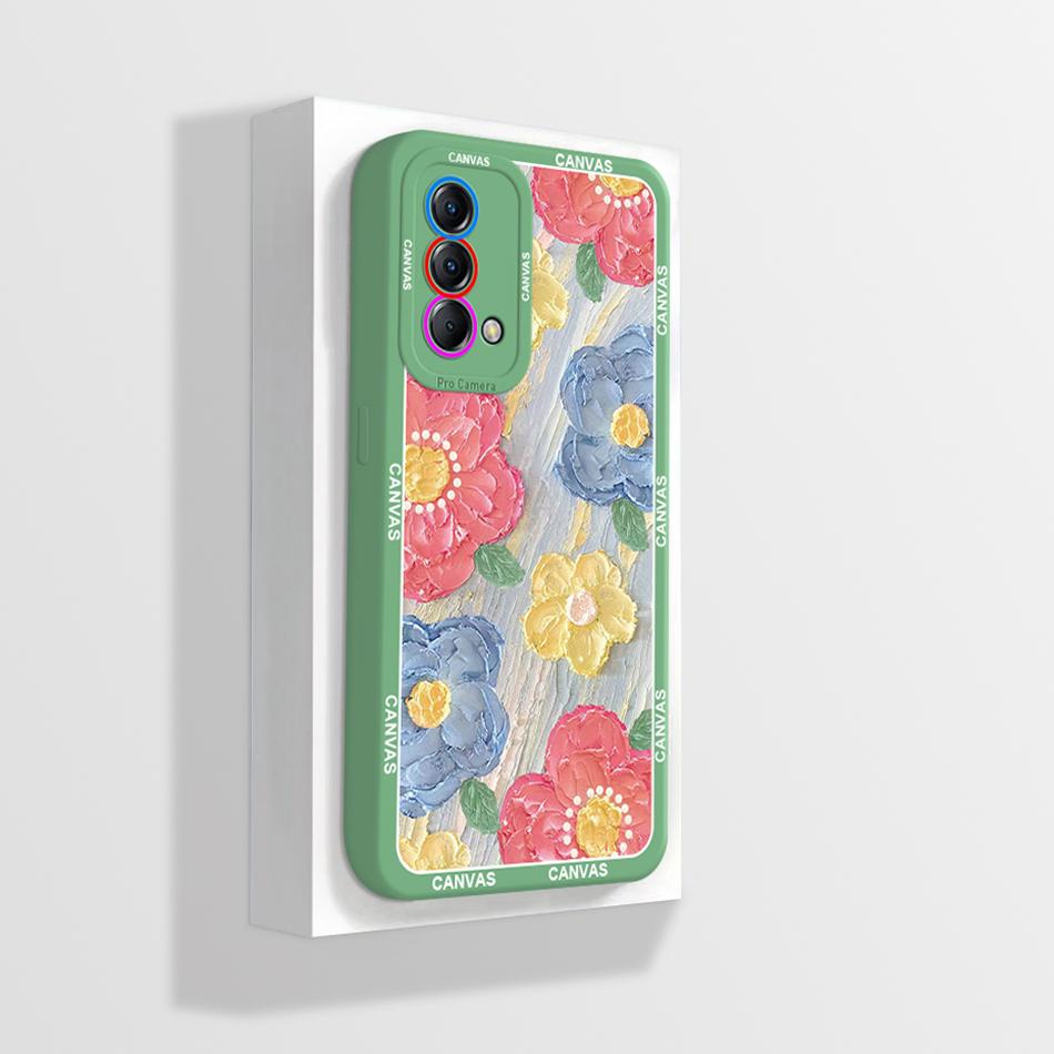 Для Чехол Realme GT Master Case RMX3363 Модный Цветочный Матовый Мягкий ТПУ Задняя Крышка Для OPPO Realme GT Master Edition Capas Fundas