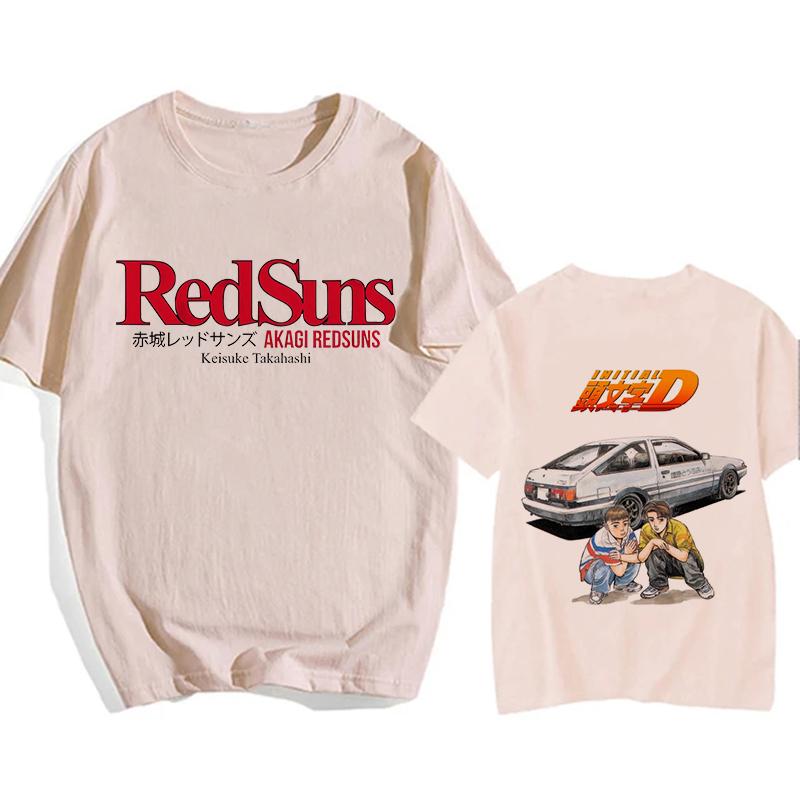 Redsuns Мультяшные Готические Топы Японское Аниме Initial D Европейский Размер Футболка AE86 Забавная Харадзюку Манга Футболка Мужская Графическая Футболка Мужская