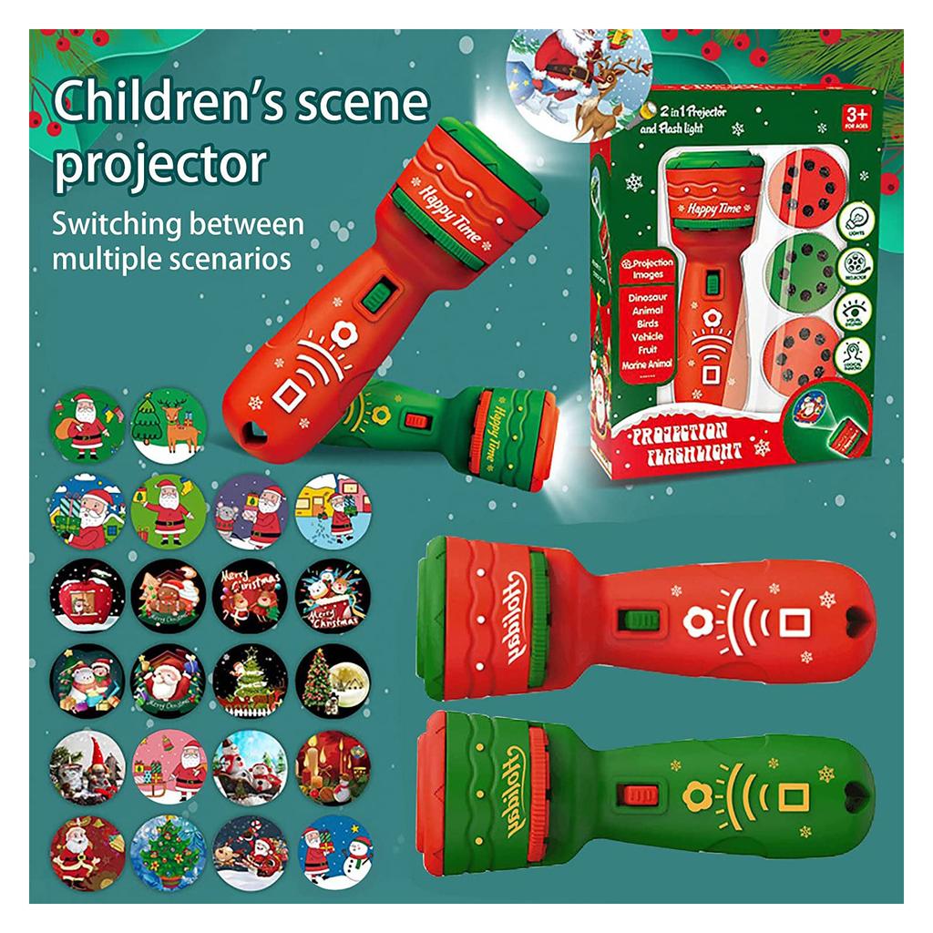 Flashlight Projector Lifelike 24 Kinds Of Design Education Santa Claus Christmas Tree Christmas Toys Gifts KTY