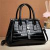 Crocodile Pattern Women'S Tote Bag Bright Leather Big Shoulder Messenger Bag Fashion Designer Patent Leather Women'S Handbag