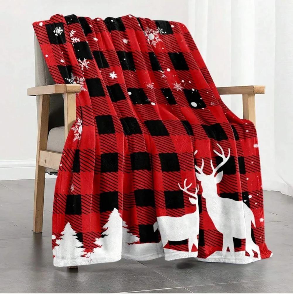 Christmas Gnome Friends Flannel Blankets New Year Awesome Throw Blankets for Home Hotel Sofa 200x150cm Rug Piece
