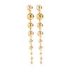 Punk Vintage Long Hanging Big Ball Pendant Drop Earrings for Women Classic Acrylic Bead Tassel Dangle Earrings Ear Jewelry Gift