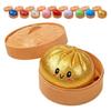 Мягкая игрушка-пельмень с блестками в коробке. Сенсорная игрушка для снятия стресса.