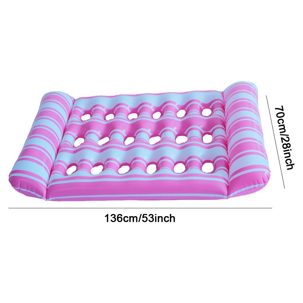 Inflatable Floating Swimming Mattress Sea PVC Hammock Recliner Chair Foldable Floating Lounger Air Mat Pool Party  Lounge Bed