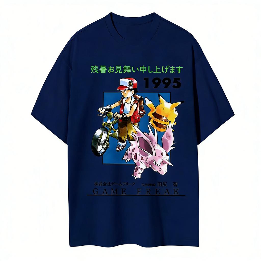 2026 Summer Oversized Pokemon Anime Graphic T Shirt Man Women Casual Cotton Short Sleeve Tee Top Y2k Streetwear Print Clothing