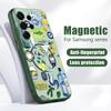 Магнитный Чехол Для Magsafe Для Samsung Galaxy S26 Ultra S25 Edge S24 Plus S23 FE S22 A17 A54 A55 A56 A57 5G Чехол С Рисунком SeaWorld Осьминог Морская Звезда