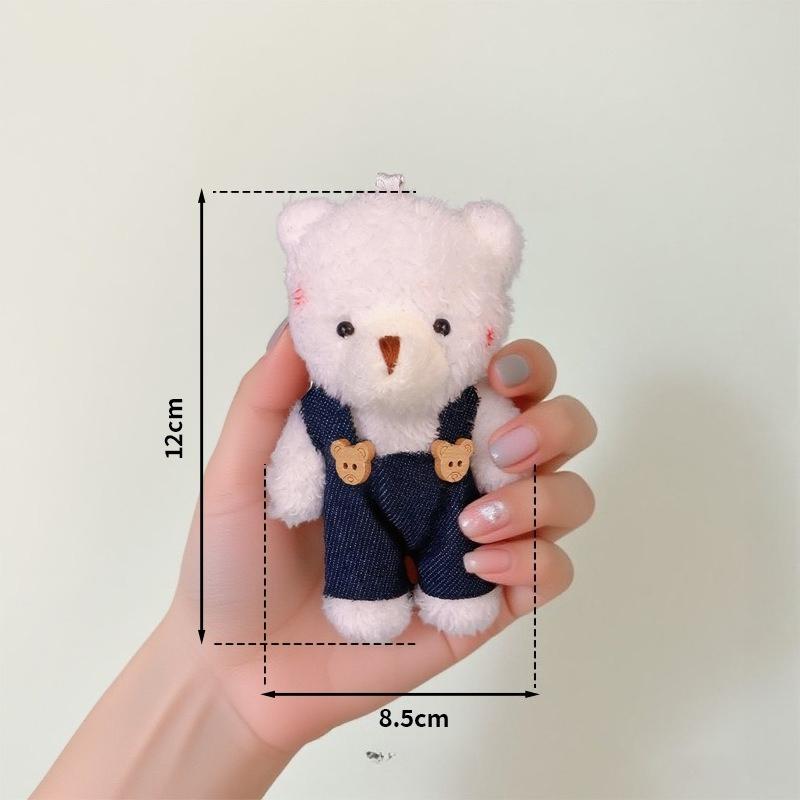 50Pcslot Plush Teddy Bears Toys Pendant Animal Stuffed Dolls Kawaii Girl Mini Bear Key Chain Bag Pendant Children Party Gifts