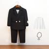 Stylish Children Suit Set Trendy Kids Blazer T-shirt Pants Three-piece Page Boy Wedding Outfits Gentleman Piano Performance Formal Costumes