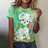 Summer Animal Dog Cat 3D Print T-shirts Women Streetwear Casual Fashion Y2k Short Sleeve T Shirt O-neck Tees Tops Clothing