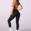 New High Waist Fitness Hip Lift Nude Tight High Elastic Yoga Trousers Sports Suit Women