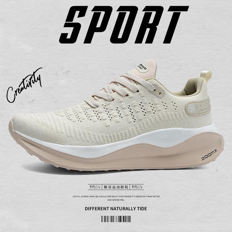 New fashion platform running shoes outdoor platform sports shoes breathable fly-woven casual men's shoes