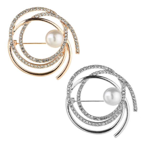 Женская брошь, булавка из искусственного жемчуга со стразами, элегантный свитер, шаль, шарфы, зажим для груди, очаровательное украшение для платья, украшение для одежды, ювелирные изделия для свадебной вечеринки