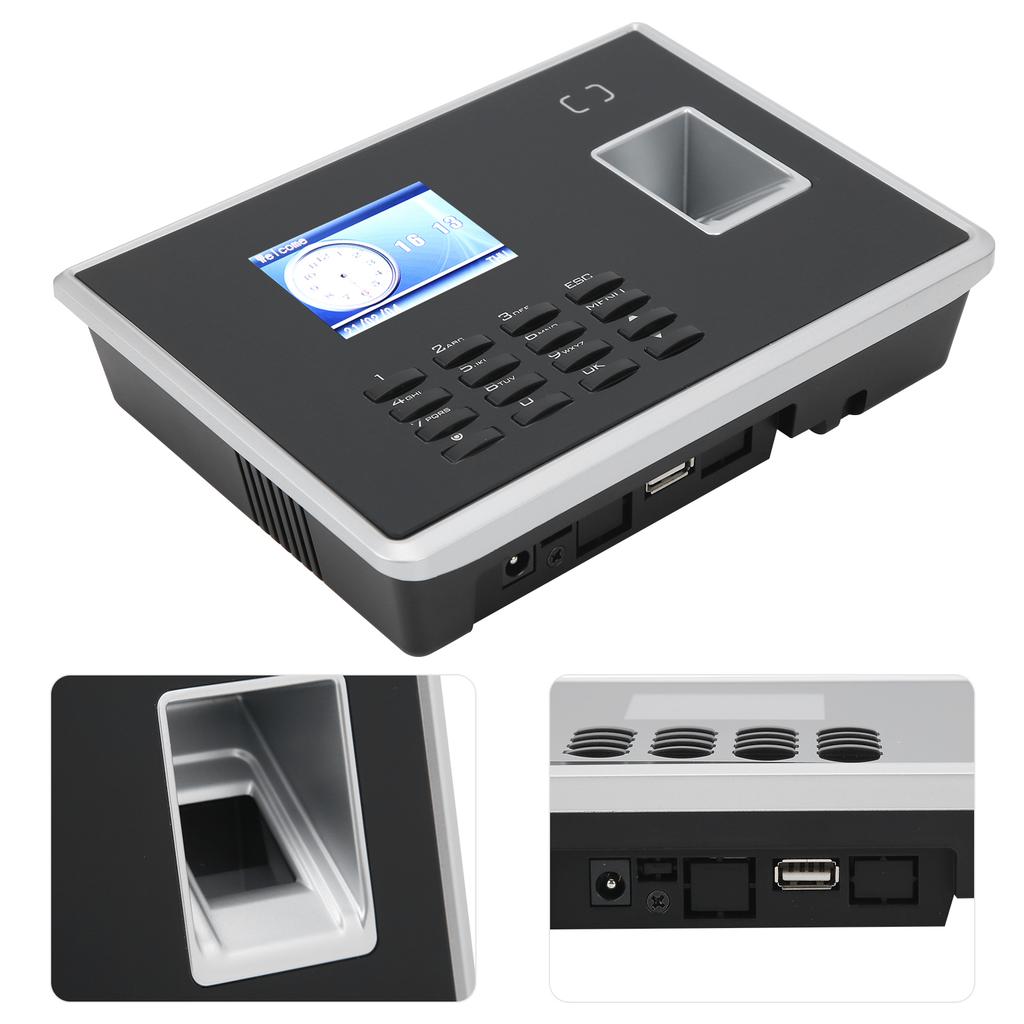 Машина для регистрации посещаемости по отпечаткам пальцев и паролю, цветной экран TFT 2,4 дюйма, регистратор для регистрации сотрудников