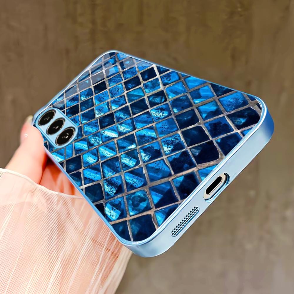 Чехол для телефона с узором гибискус для Samsung Galaxy S26 S25 S24 S23 S22 FE Ultra Plus Встроенное стекло ощущение голой панели Мужской Бизнес