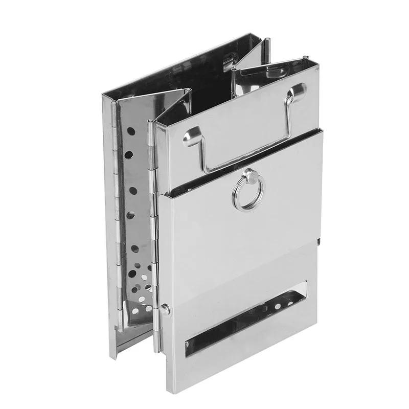 Квадратная дровяная походная печь для сжигания дров, для выживания на открытом воздухе, мини-гриль для барбекю, барбекю для кемпинга на открытом воздухе, дрова, складная печь для пикника для барбекю