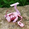 New Pink Exquisite Gapless Fishing Reel Macaron Metal Spinning Reel High Speed Ratio 5.2:1 Long-distance Casting Smooth Fishing Rod Reel