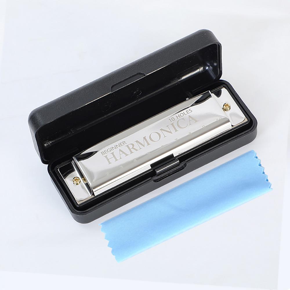 10-дырочная губная гармошка, тональность C, Blues Harp, Мундштучный орган, Корпус из фосфорной бронзы, Диатоническая гармошка для начинающих, Набор для детей