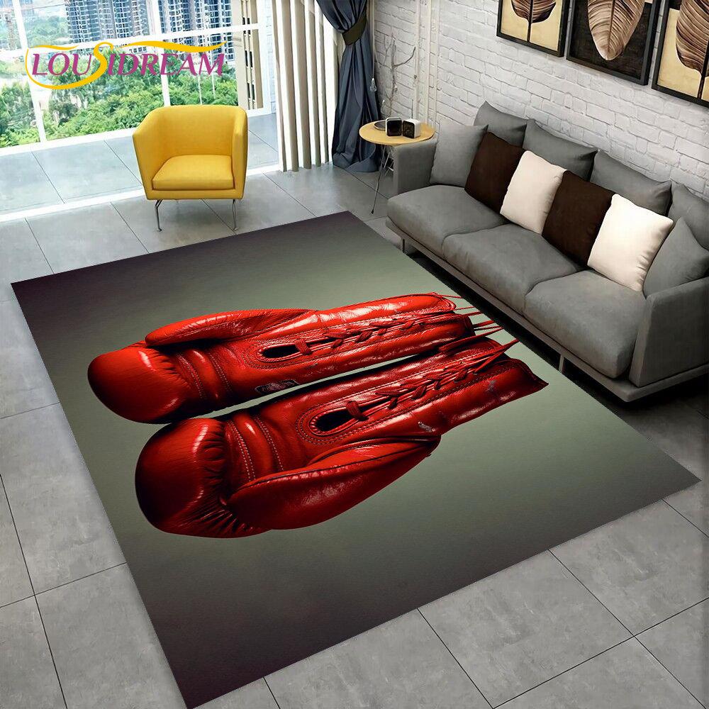 Boxing Gloves Boxer Fight Area Rug Large,Carpet Rug for Living Room Bedroom Sofa Doormat Decoration,kids Non-slip Floor Mat