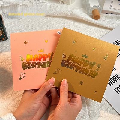 3D Световая Поздравительная Открытка Складная Типа Pop-Up Карточки для Подарка с Посланием с Конвертом с Музыкальными Поздравительными Открытками Принадлежности для Вечеринки в Честь Дня Рождения