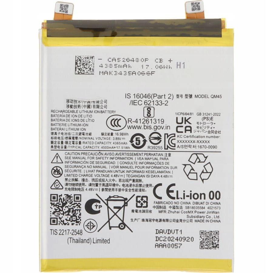 Nowa Bateria Akumulator Qm45 Pasuje Do Motorola Edge 50 Pro 4500 Mah