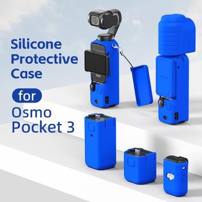 Силиконовый чехол для камеры DJI Osmo Pocket 3 Gimbal с быстросъемной ручкой, устойчивой к царапинам, мягкий защитный чехол, устойчивый к ударам