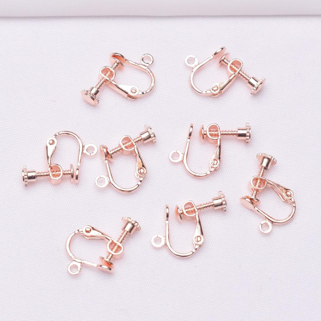 10pcs DIY Ear Clips Converter Spiral Ear Clips Earrings Accessories No Pierced Ear Clips Converter Painless Invisible Ear Clips
