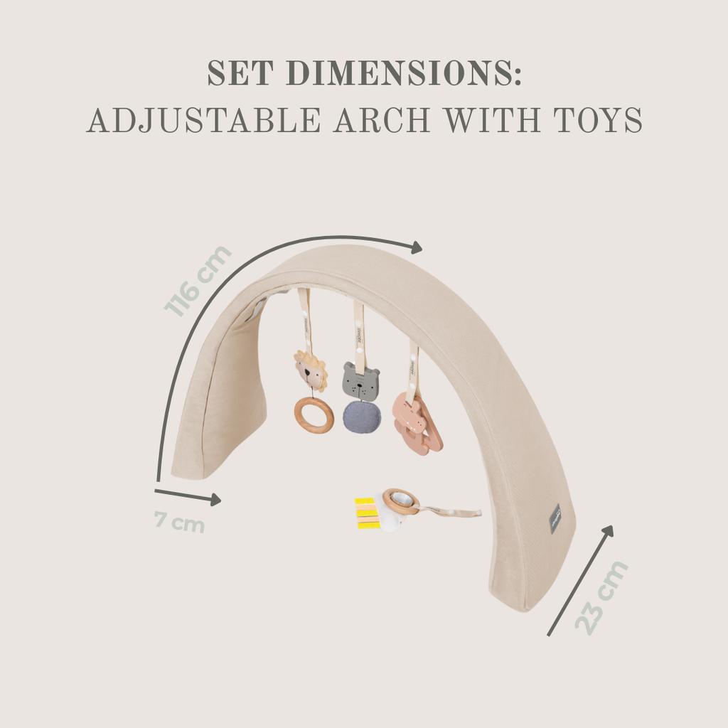 Modular Baby Nest With Sounds & Toys 4 In 1 Grey