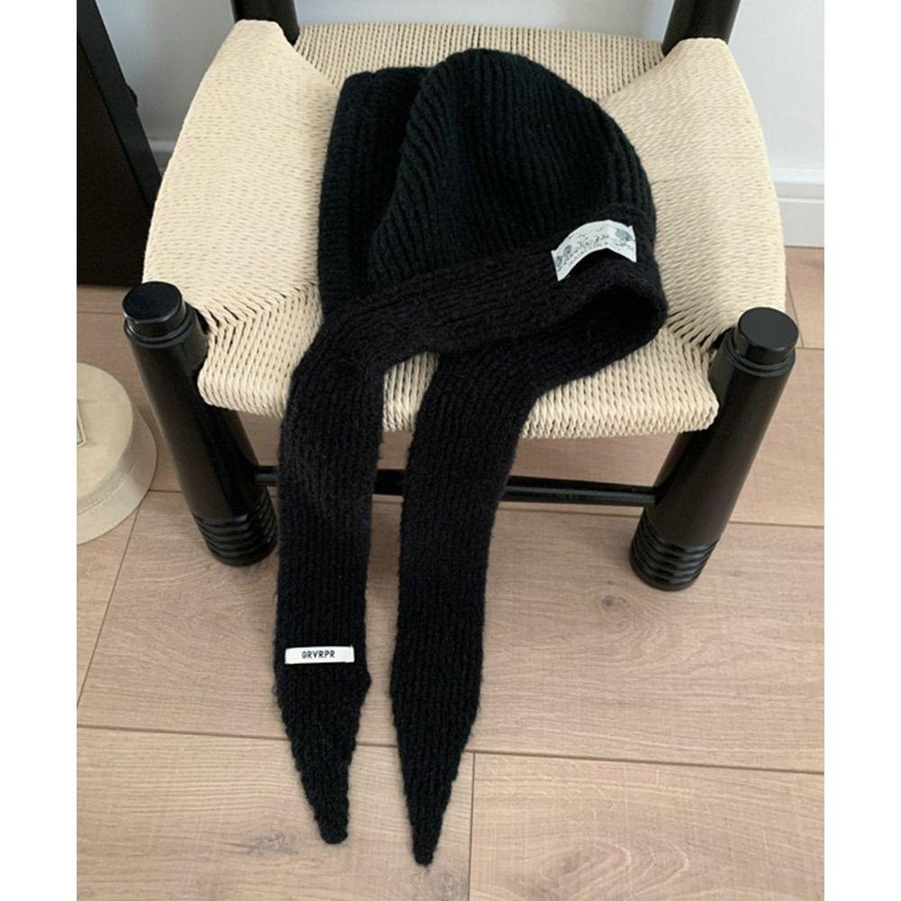 Casual Knitted Beanies Cap Portable Balaclava Hat Creative Gift Beret Cap Teenage Girls