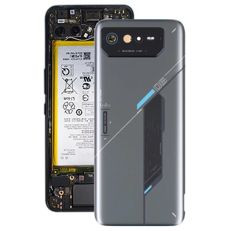Стеклянная задняя крышка аккумулятора для Asus ROG Phone 6 AI2201-C AI2201-F Замена заднего корпуса телефона