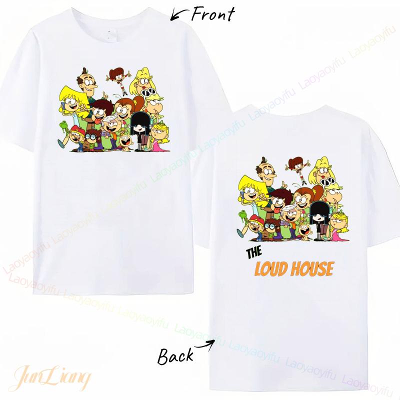 Loud House Tshirts Cartoon Print Japanese Anime Anime Teeshirt Short Sleeve Tshirt Funko Harajuku Kawaii Funny Cool Fashion