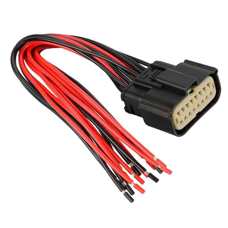WPT-1279 16-Way Rear Taillight Tail Light Lamp Connector Wire Wiring Harness Plug Pigtail Fit for Ford F-150 F150 2016 2017-2020