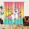 3D Радужные Шторы-Солнцезащитные Шторы с Рогом Лошади, 2 Панели, Подходят для Спальни, Гостиной, Детской Комнаты, Офиса, Домашнего Декора