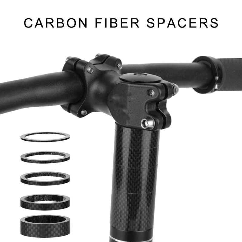 7/9 шт. Прокладки рулевой колонки велосипеда из углеродного волокна Проставки рулевой колонки выноса для шоссейного велосипеда 28,6 мм Прокладка выноса передней вилки велосипеда Прочная