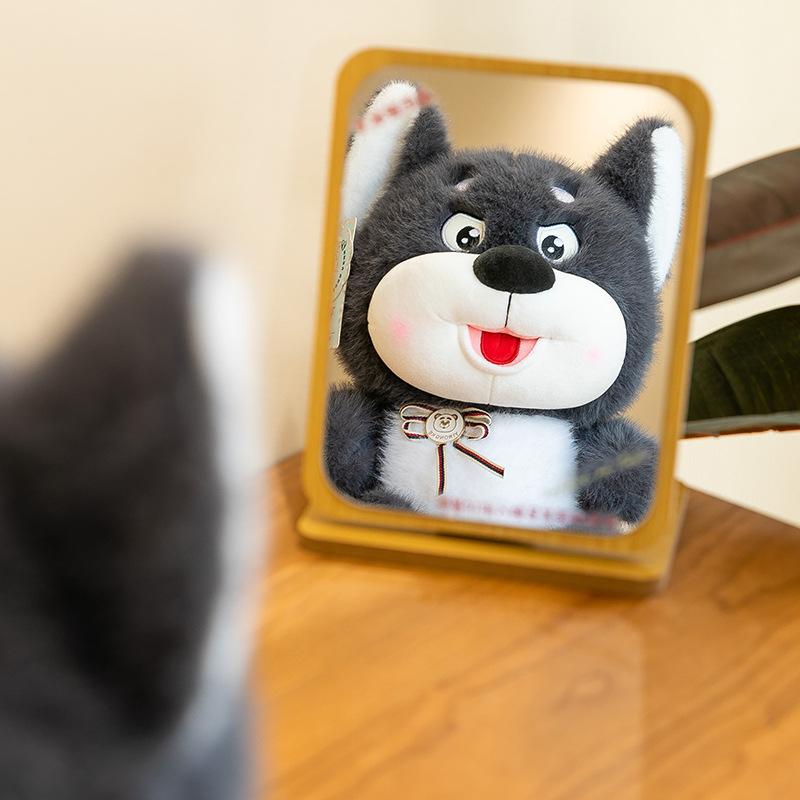 Мультяшный Золотистый Соболь Эрха Плюшевая Игрушка Кукла Кукла Спит на Кровати Подушка Подарок на День Рождения