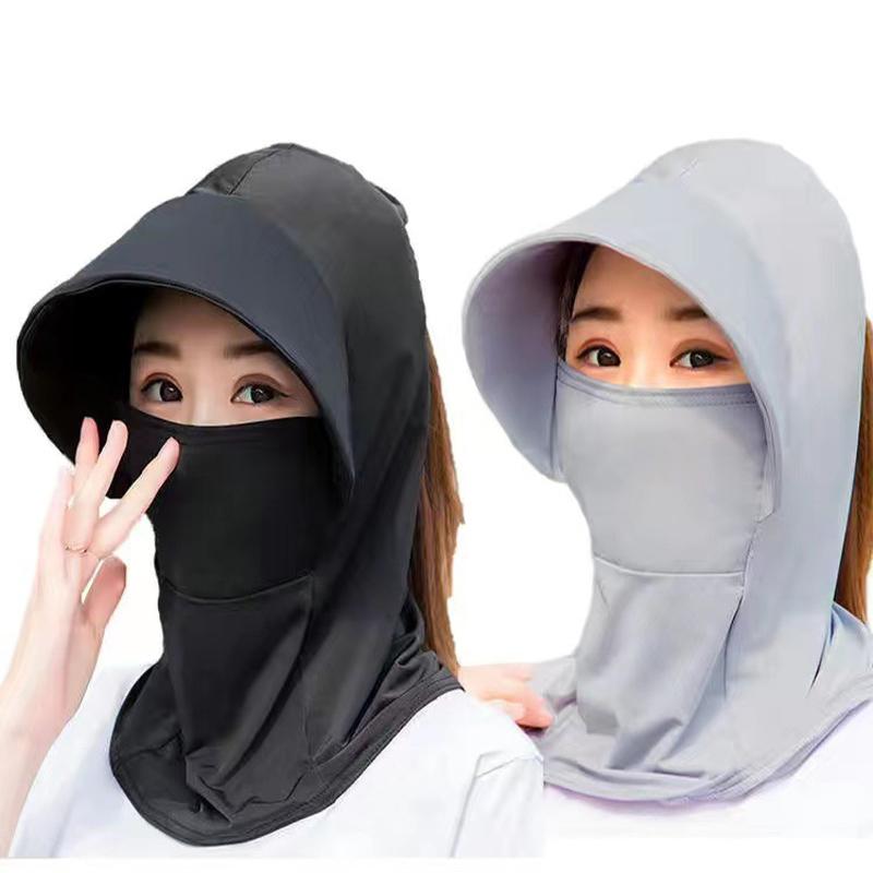 Летние шляпы из ледяного шелка для женщин, солнцезащитная шляпа с дышащим солнцезащитным кремом, уличный велосипед