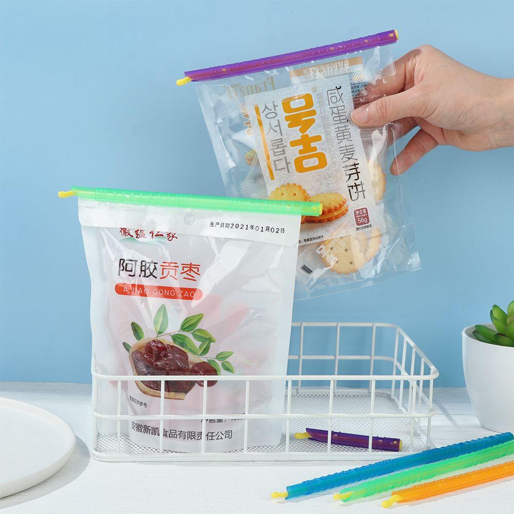 5PCS Reusable Plastic Practical Magic Sealer Stick Fresh Lock Sealing Clip Refrigeration Tool