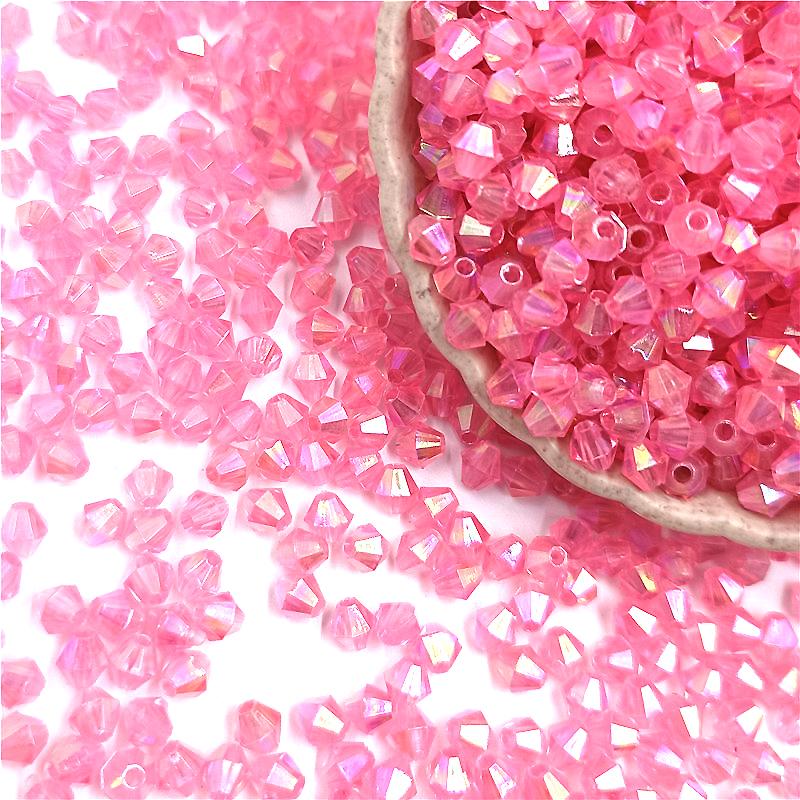Материал браслет из бисера 300 шт. 4 мм 4 мм новые аксессуары из бисера своими руками алмазные бусины плетеное кольцо прозрачное ожерелье акриловые заостренные бусины поставка
