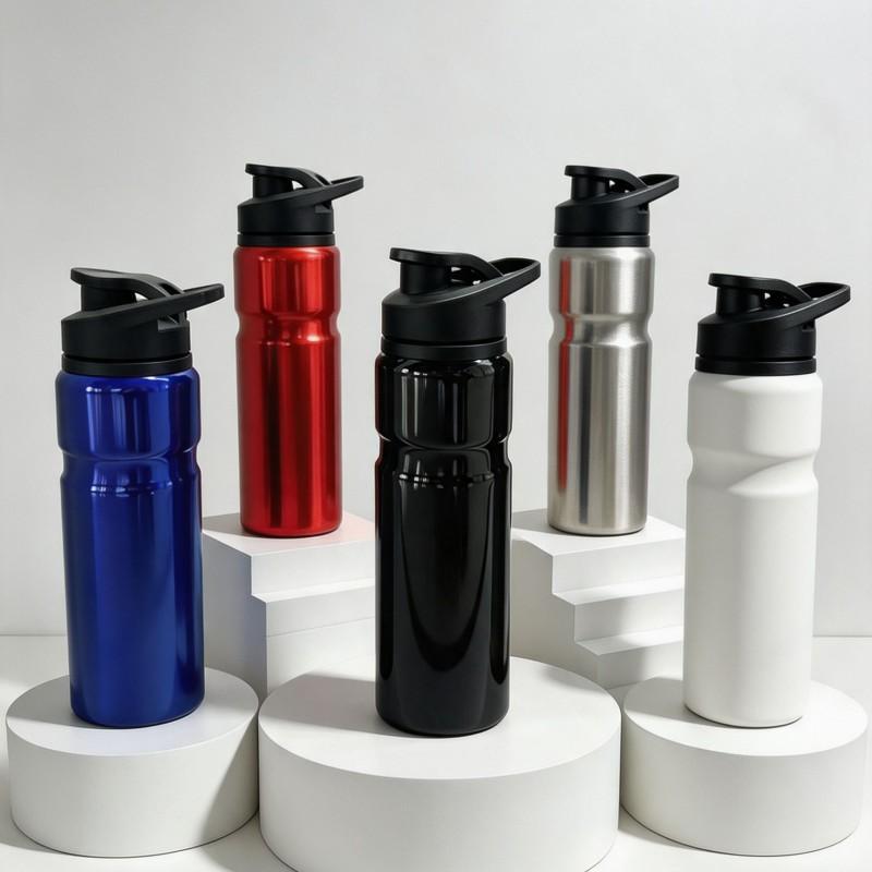 750ml Aluminum Flip-Top Travel Water Bottle With Handle Hiking Camping Outdoor Sports