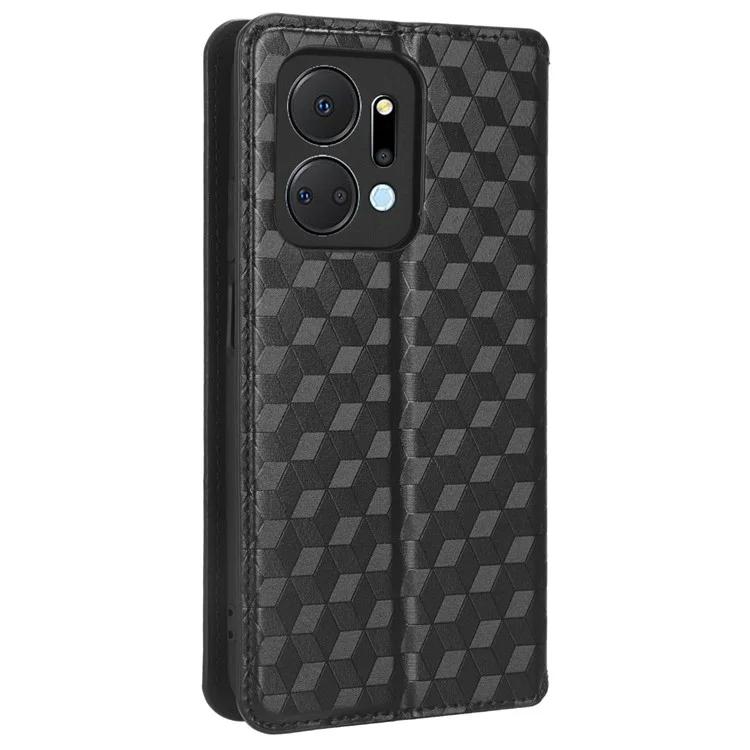 Для Honor X7a 5G/Play7T 5G чехол-кошелек-подставка для телефона из искусственной кожи с принтом в виде ромба чехол для телефона