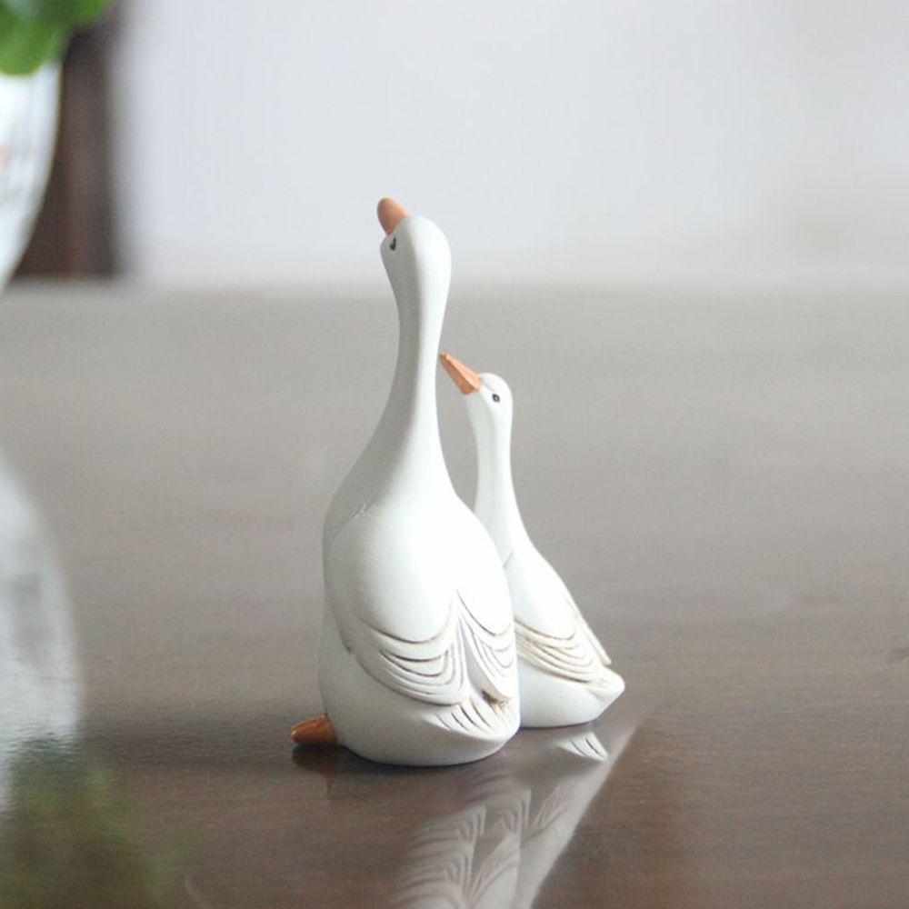 Embellishment Simulation Mother Figurines Landscape Ornament Duck Statues Lifelike Scultpture