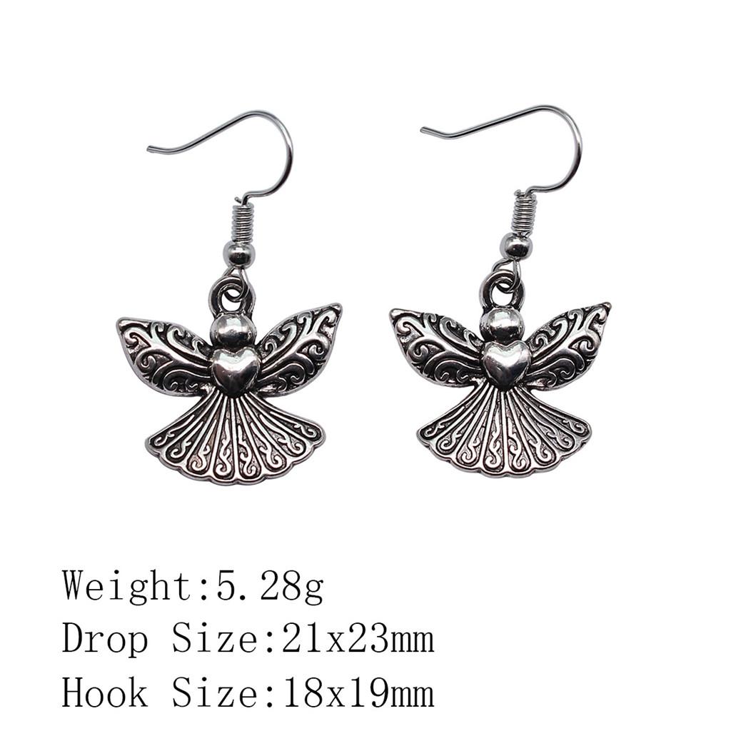 Комплекты сережек на годовщину свадьбы, серьги-подвески и подвески в виде крыльев ангела, женские серьги-сумки для свадьбы