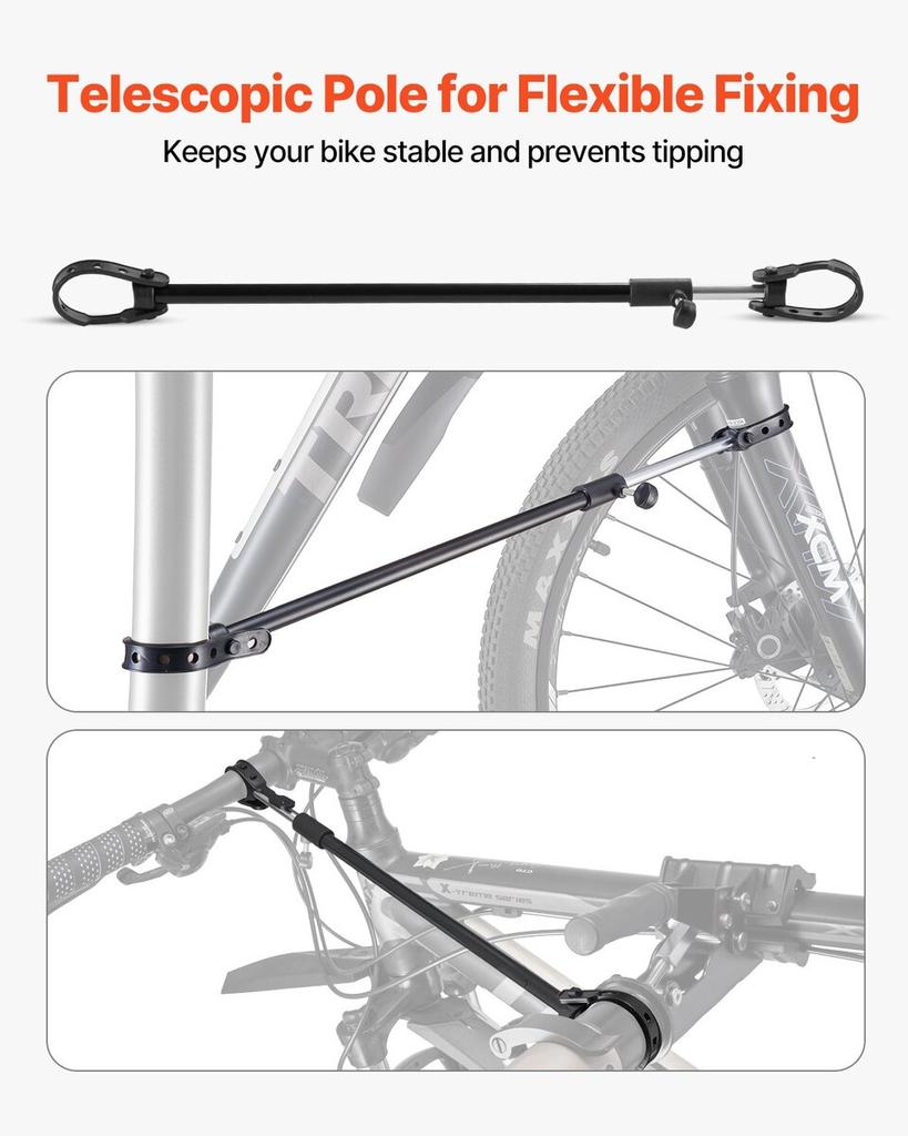 Bike Repair Stand 110 lb Adjustable Bicycle Maintenance Rack with Tool Tray