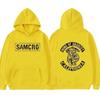 Толстовка свободного покроя «Сыны анархии» с логотипом SAMCRO спереди и графическим дизайном сзади для мужчин и женщин