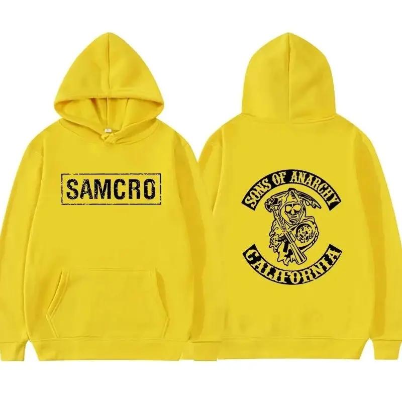 Sons of Anarchy SAMCRO уличная одежда с двусторонним принтом для мужчин и женщин Harajuku брендовая дизайнерская толстовка с капюшоном мужские большие толстовки с капюшоном
