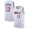 Баскетбольная форма Miami Heat 13 Тайлер Хирро 14 Дуэйн Уэйд City Edition Вышитая Хлопковая Командная Спортивная Одежда