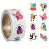 1000pcs/2rolls Cartoon Stickers Cute Animal Reward Labels Stationery Thank You Gift Decoration Water Cup Scrapbooking Stickers