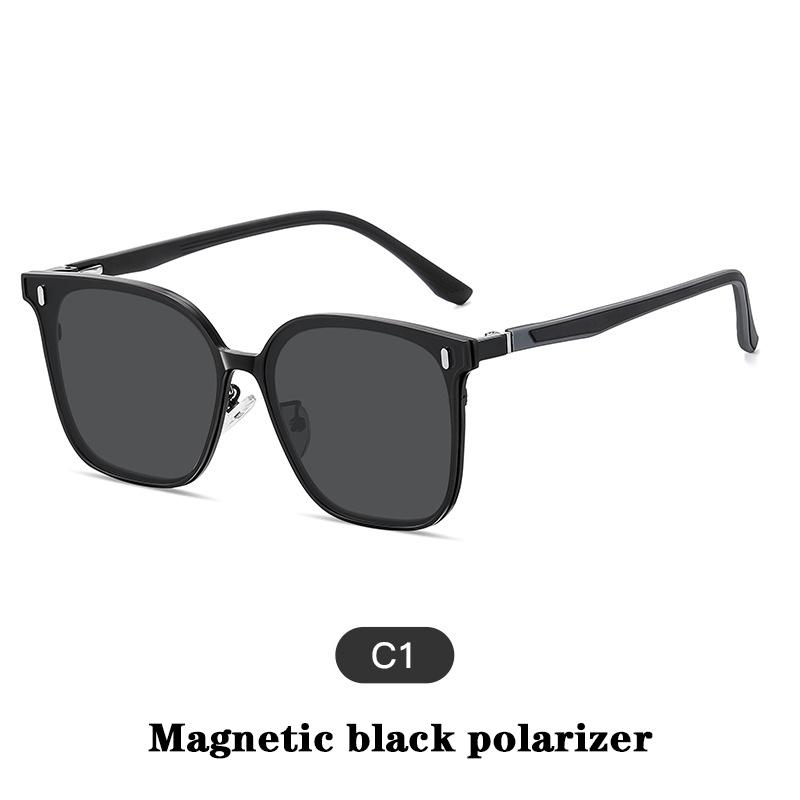 Fashion Polarized Sunglasses Men Women Magnetic Clip On Glasses Optical Prescription Eyeglass Frames Magnet Clips Retro 2 in 1