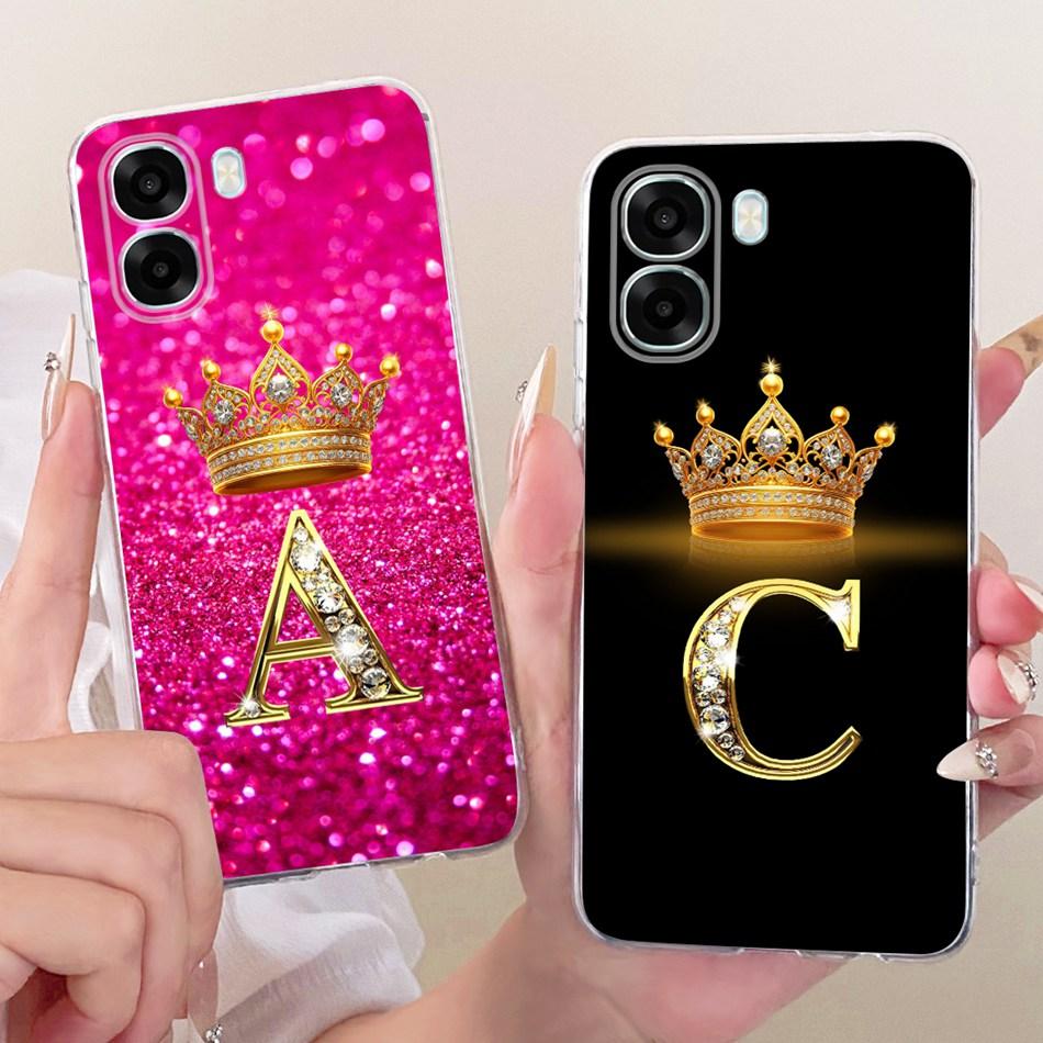 Для OPPO A6X A6 A6T Pro 4G 5G Модный чехол для телефона с буквой и короной Для Oppo A6x A 6 A6T Pro 4G Мягкие силиконовые TPU чехлы